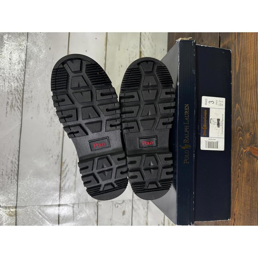 Polo Ralph Lauren Black Vancouver Crest EZ Snow Boots 3Y IOB - Picture 3 of 6